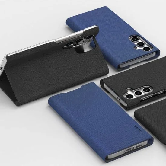 Cover Samsung S24 Ultra Bonnet Dairy Stand Wallet Case Araree - Ash Blue